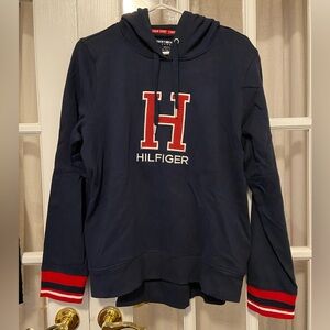 Tommy Hilfiger navy logo pullover hoodie NWT